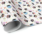 Donuts und Abschluss-Muster Geschenkpapier (Rolleneckpunkt)