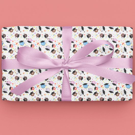 Donuts und Abschluss-Muster Geschenkpapier