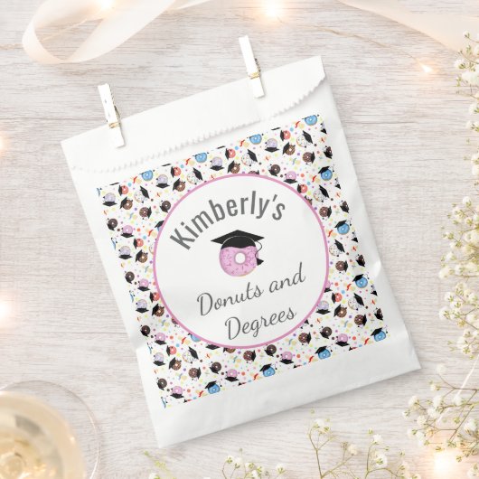 Donuts und Abschluss-Muster Personalisiert Geschenktütchen (Ausgeschnitten)
