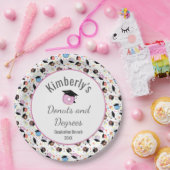 Donuts und Abschluss-Muster Personalisiert Pappteller (Party)