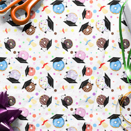 Donuts und Abschluss-Muster Seidenpapier