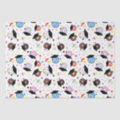 Donuts und Abschluss-Muster Seidenpapier (Vorderseite)