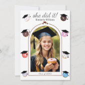 Donuts und Degrees-Abschluss-Announcement-Karte Ankündigung (Vorderseite)