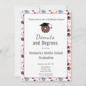Donuts und Degrees-Abschluss-Announcement-Karte Ankündigung (Rückseite)