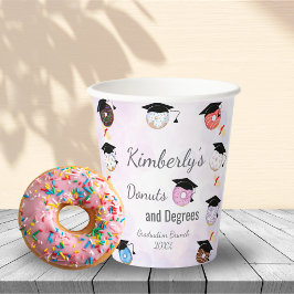 Donuts und Degrees Abschluss Brunch Pappbecher