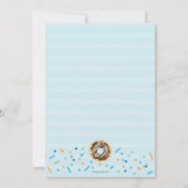 Donuts und Diapers Baby Boy Sprinkle Chalkboard Einladung (Rückseite)