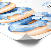 Donuts und Diplome Willkommensschild zum Schulabsc Poster (Ecke)