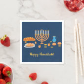 Donuts und Dreidels Hanukkah Holiday Serviette (Beispiel)