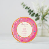 Donuts und Graduiertenparty Einladung (Stehend Vorderseite)