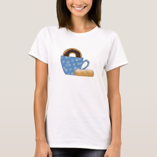 Donuts und Kaffee Shirt (Vorderseite)