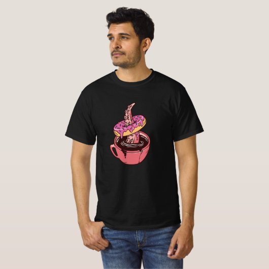 Donuts und Kaffee T-Shirt (Vorne ganz)