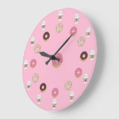 Donuts und Kaffeeküche Große Wanduhr (Winkel)