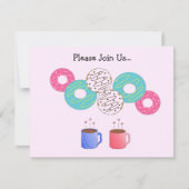 Donuts und Kaffeekündigung Einladung (Vorderseite)