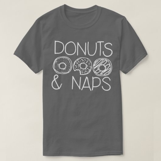 Donuts und Nickerchen T - Shirt (Design vorne)