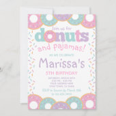 Donuts und Pajamas Einladung (Vorderseite)