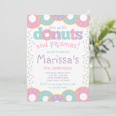 Donuts und Pajamas Einladung (Stehend Vorderseite)