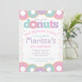 Donuts und Pajamas Virtual Party Einladung (Stehend Vorderseite)