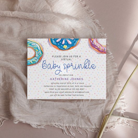 Donuts und Sprinkles Virtual Baby Shower laden ein