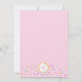 Donuts und Windeln Baby Girl Sprinkle oder Dusche Einladung (Rückseite)