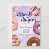 Donuts und Windeln Baby Sprinkle Dusche Einladung (Vorderseite)