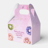 Donuts und Windeln Baby Sprinkle Dusche Geschenkschachtel (Rückseite)