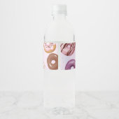 Donuts und Windeln Baby Sprinkle Dusche Wasserflaschenetikett (Rückseite)