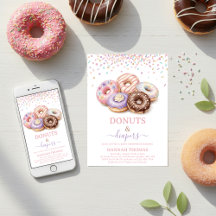 Donuts und Windeln Baby Sprinkle Pastell