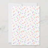 Donuts und Windeln Baby Sprinkle Pastell Einladung (Rückseite)