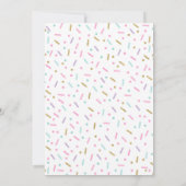 Donuts und Windeln Einladung zum Sprinkle-Baby (Rückseite)