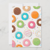 Donuts und Windeln Kinderdusche Einladung (Rückseite)