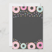 Donuts und Windeln Kinderdusche Einladung (Rückseite)