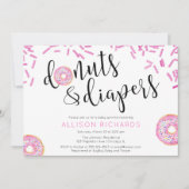 Donuts und Windeln Mädchen Sprinkle Einladung (Vorderseite)