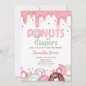 Donuts und Windeln Sprinkle Baby Dusche Einladung (Vorderseite)