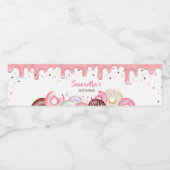 Donuts und Windeln Sprinkle Baby Dusche Wasserflaschenetikett (Einzelnes Label)