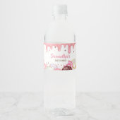 Donuts und Windeln Sprinkle Baby Dusche Wasserflaschenetikett (Vorderseite)