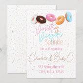 Donuts und Windeln Sprinkle Einladung (Vorne/Hinten)