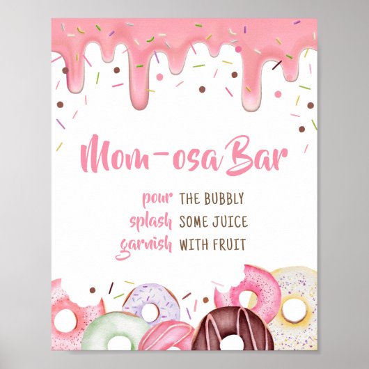 Donuts und Windeln Sprinkle Mama Osa Bar Poster (Vorne)