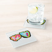 Donuts valentine glasuntersetzer (Schrägansicht)