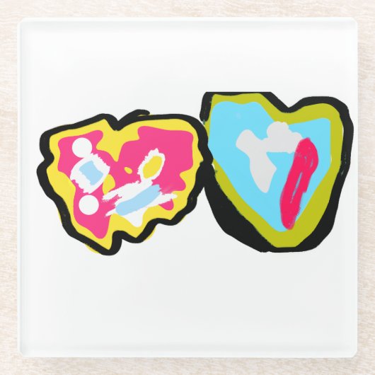 Donuts valentine glasuntersetzer (Vorderseite)