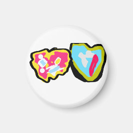 Donuts valentine magnet