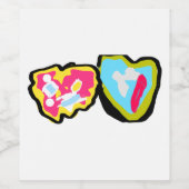 Donuts valentine weinetikett (Einzelnes Label)