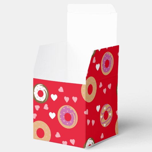 Donuts Valentine's Day Hearts Red Pink Geschenkschachtel (Geöffnet)