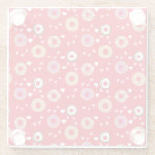 Donuts Valentine's Day Hearts Red Pink Glasuntersetzer (Rückseite)