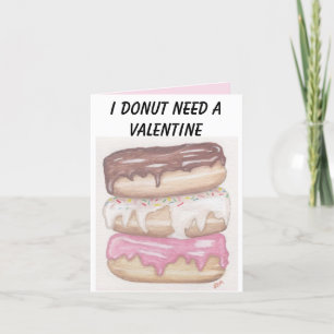 Donuts Valentinstag Feiertagskarte