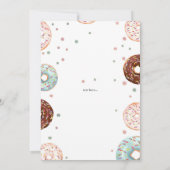 Donuts wachsen zwei schnelle Wasserfarbenmädchen z Einladung (Rückseite)