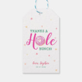 Donuts Watercolor dank einem Hole Bunch Danke Geschenkanhänger (Rückseite)