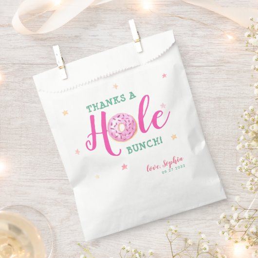Donuts Watercolor Thanks A Hole Bunch Thank You Geschenktütchen (Ausgeschnitten)
