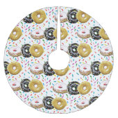 Donuts Weihnachtsbaumrock Polyester Weihnachtsbaumdecke (Vorderseite)
