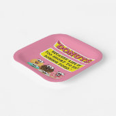 DONUTS, weil das Leben zu kurz ist, um langweilig  Pappteller (Gewinkelt)