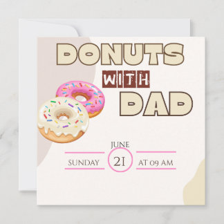 Donuts with Dad Father's Day Invitation Celebrate Einladung